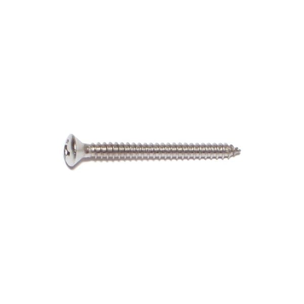 Midwest Fastener Sheet Metal Screw, #6 x 1-1/2 in, 18-8 Stainless Steel Oval Head Phillips Drive, 100 PK 05220 - main